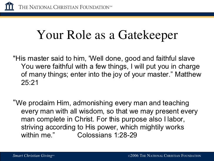 Biblical Stewardship: Min Of Giving Jan 08