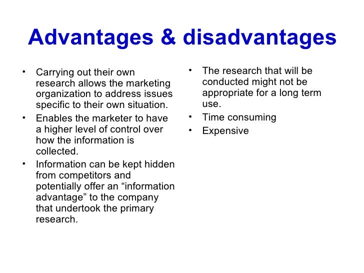 market research methods advantages and disadvantages