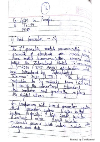 WIRELESS COMMUNICATION HANDWRITTEN NOTES FOR IP | PDF