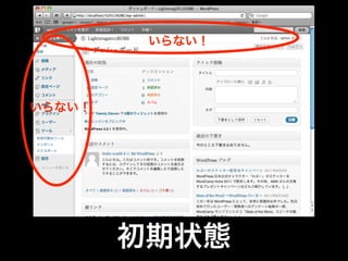 WordPressの管理画面を徹底カスタマイズ！