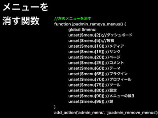 WordPressの管理画面を徹底カスタマイズ！