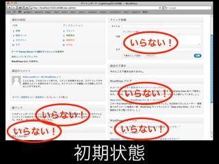 WordPressの管理画面を徹底カスタマイズ！