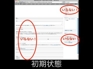 WordPressの管理画面を徹底カスタマイズ！