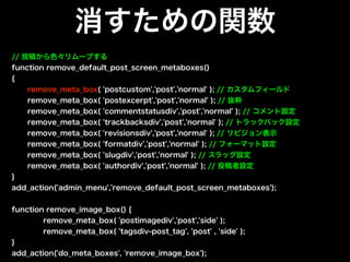 WordPressの管理画面を徹底カスタマイズ！