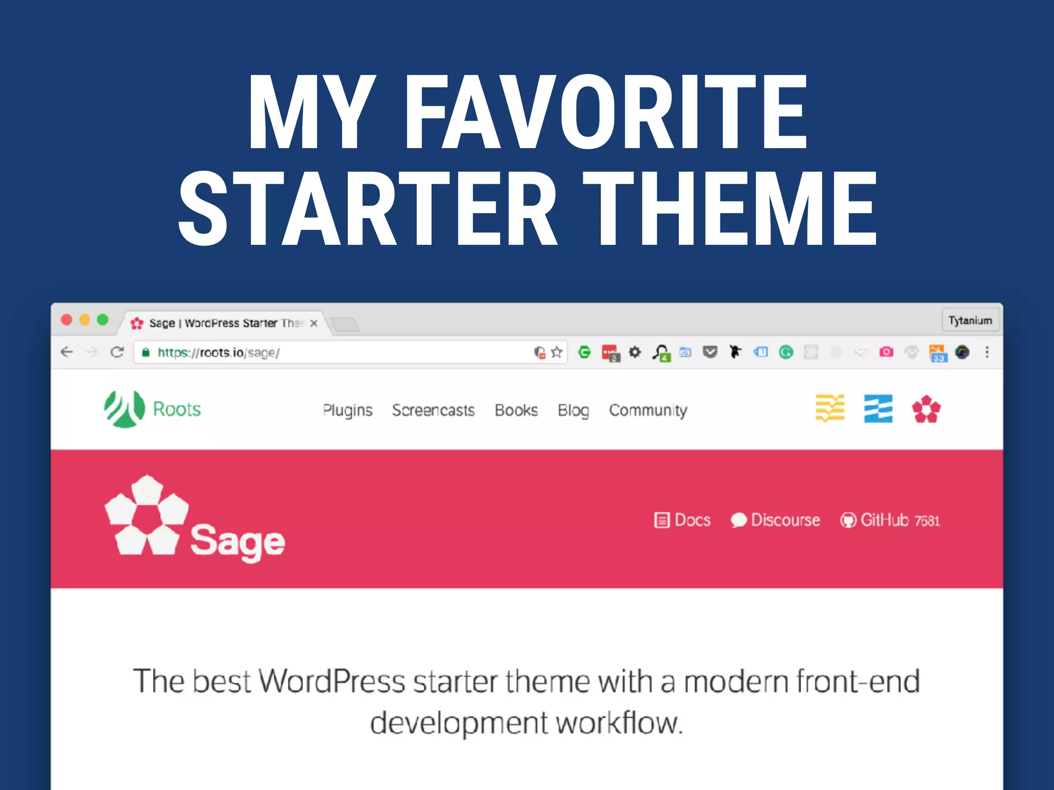 MY FAVORITE
STARTER THEME
 