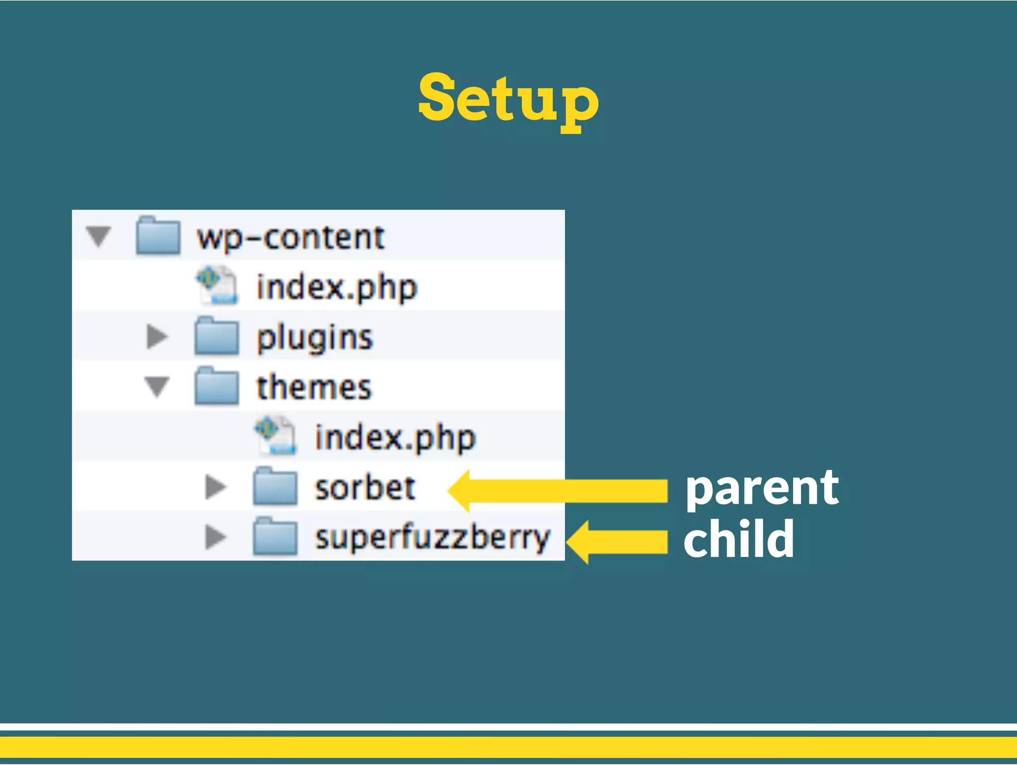 Setup
parent
child
 