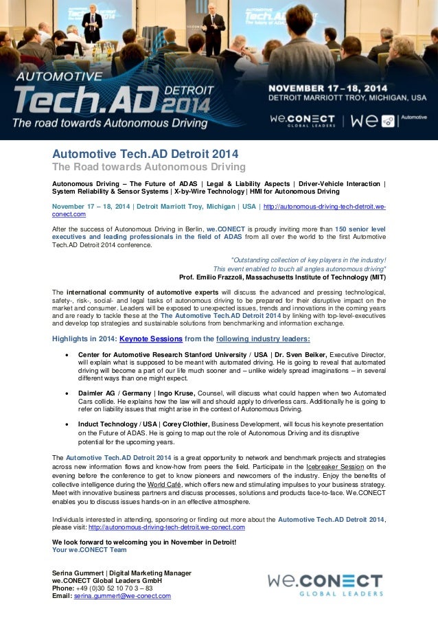 Top Stories of Automotive Tech.AD Detroit 2014