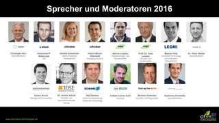 www.disruptive-technologies.de
Sprecher und Moderatoren 2016
 