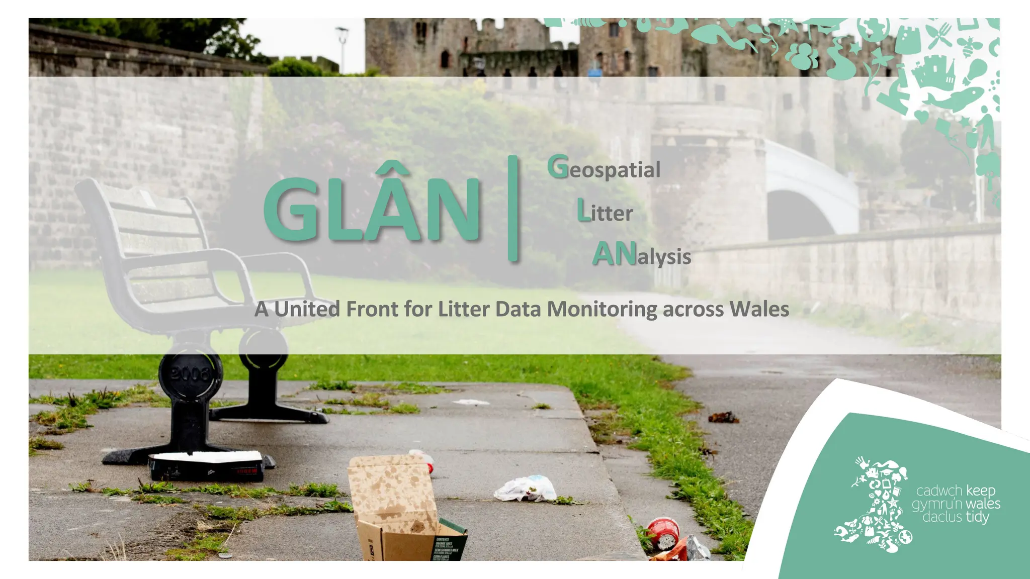 A United Front for Litter Data Monitoring across Wales
Geospatial
Litter
ANalysis
 