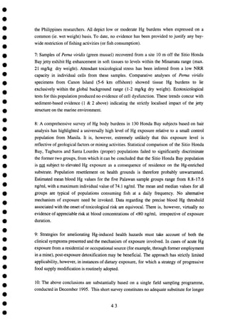 Assessment of Mercury Toxicity Hazard - Honda Bay, Palawan | PDF