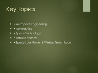 World Conference on Aerospace and Aeronautics Engineering | PPTX