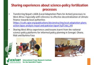 Asia Regional Program- Planning Meeting"Strengthening WCA-region collaboration : Needs and Opportunities".