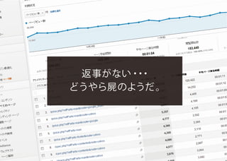 返事がない・ ・
       ・
どうやら屍のようだ 。
 