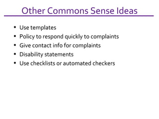 Other Commons Sense Ideas ,[object Object],[object Object],[object Object],[object Object],[object Object]