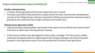 WCA Governing Board April 2021