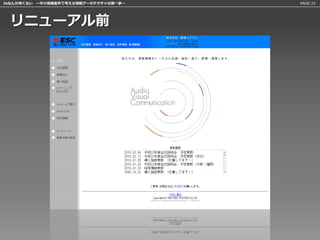 IAなんか怖くない 〜中小規模案件で考える情報アーキテクチャの第一歩〜   PAGE:22




 リニューアル前
 