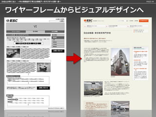 IAなんか怖くない 〜中小規模案件で考える情報アーキテクチャの第一歩〜   PAGE:44




 ワイヤーフレームからビジュアルデザインへ
 