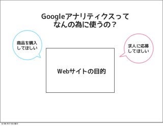 脱・初心者！Googleアナリティクス勉強会 2013/09/14 Slide 22