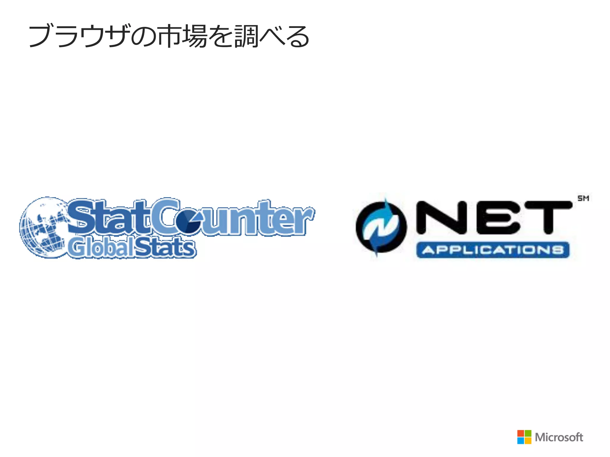 ブラウザの市場を調べる
 