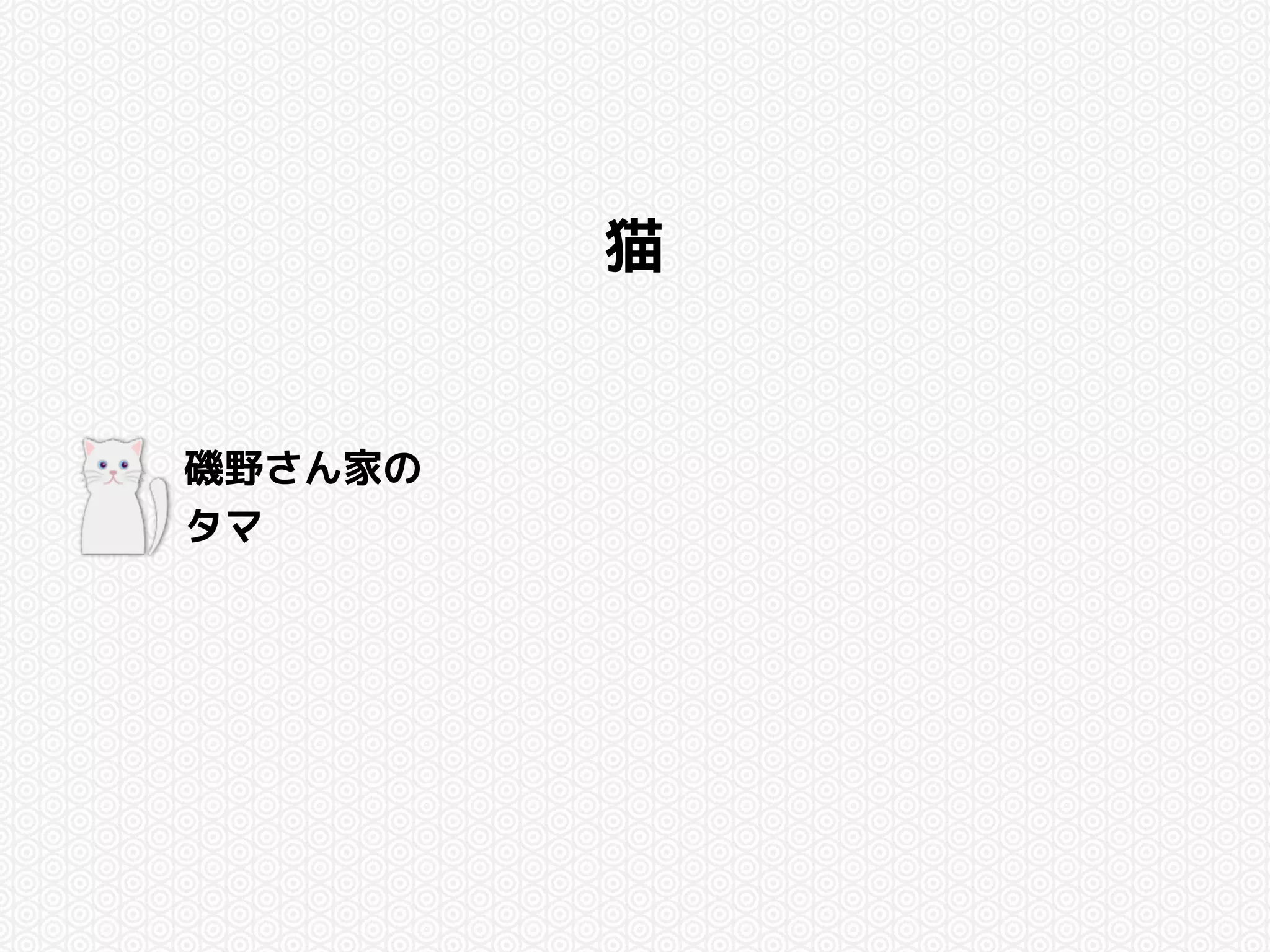 磯野さん家の 
タマ 
猫 
 