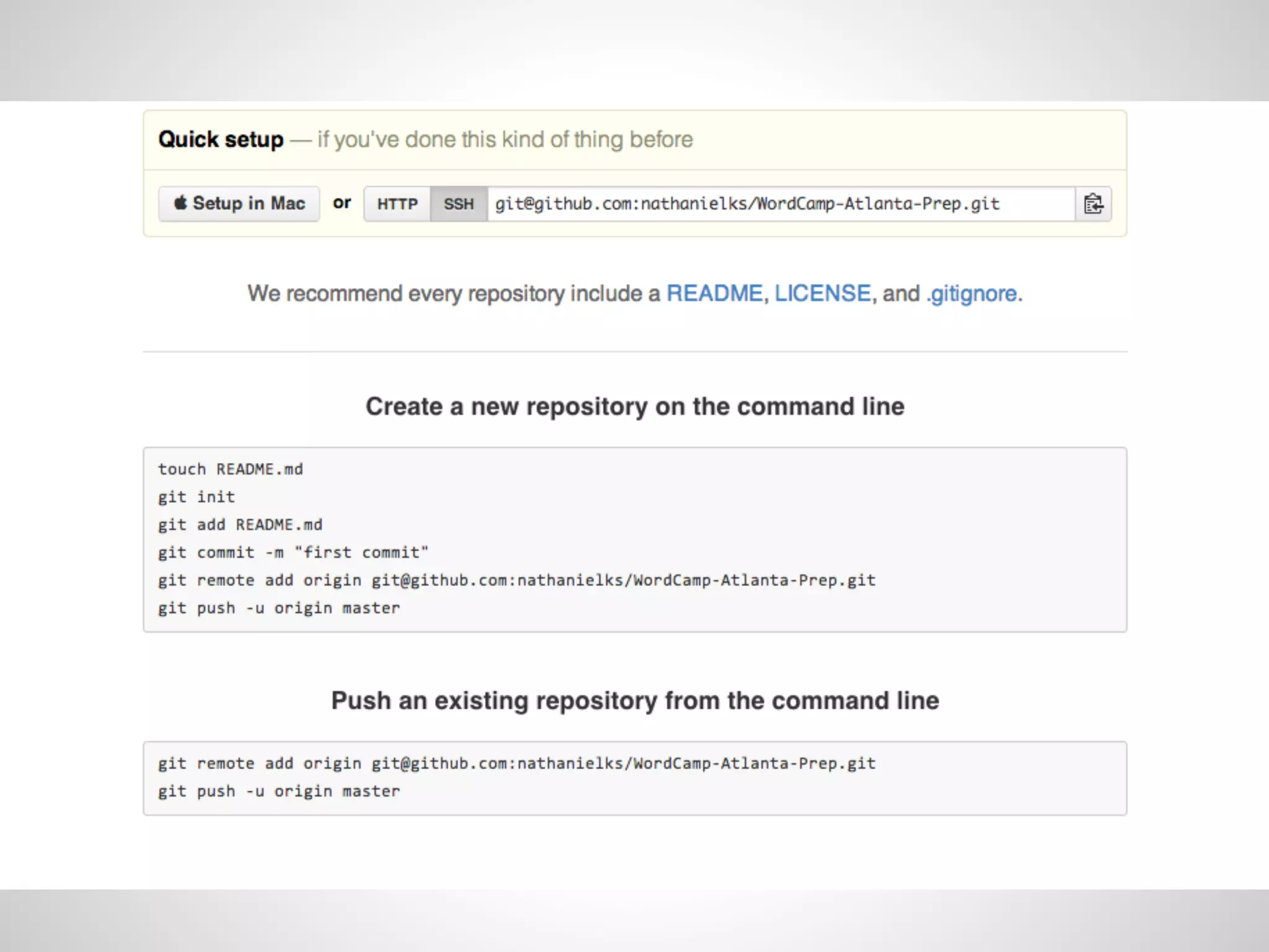 Let’s add a remote repository
 