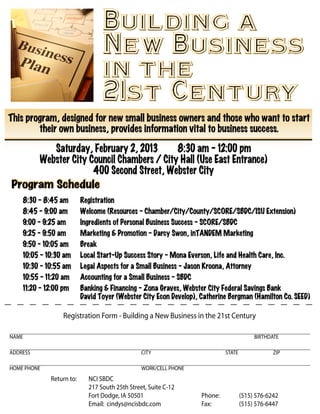 Building A New Business Seminar 2013