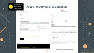 Pierre MOBIAN
WordCamp Biarritz 2023
Pierre MOBIAN
WordCamp Biarritz 2023
Adopter WordPress et ses bénéfices
 