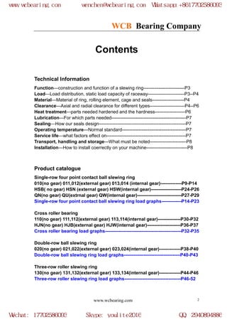 WCB slewing bearing models | PDF