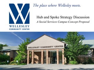 The place where Wellesley meets.

  Hub and Spoke Strategy Discussion
  A Social Services Campus Concept Proposal
 