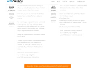 Web Church Connect - church member updates