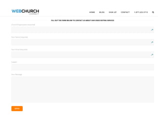 Web Church Connect - contact form