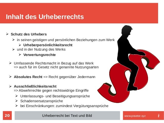 Urheberrecht bei Text und Bild