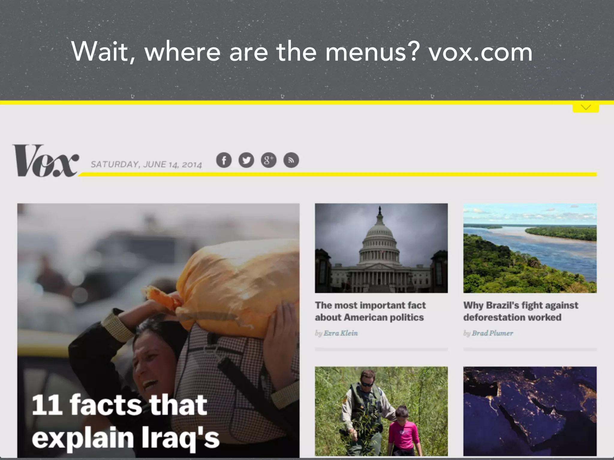Wait, where are the menus? vox.com
 