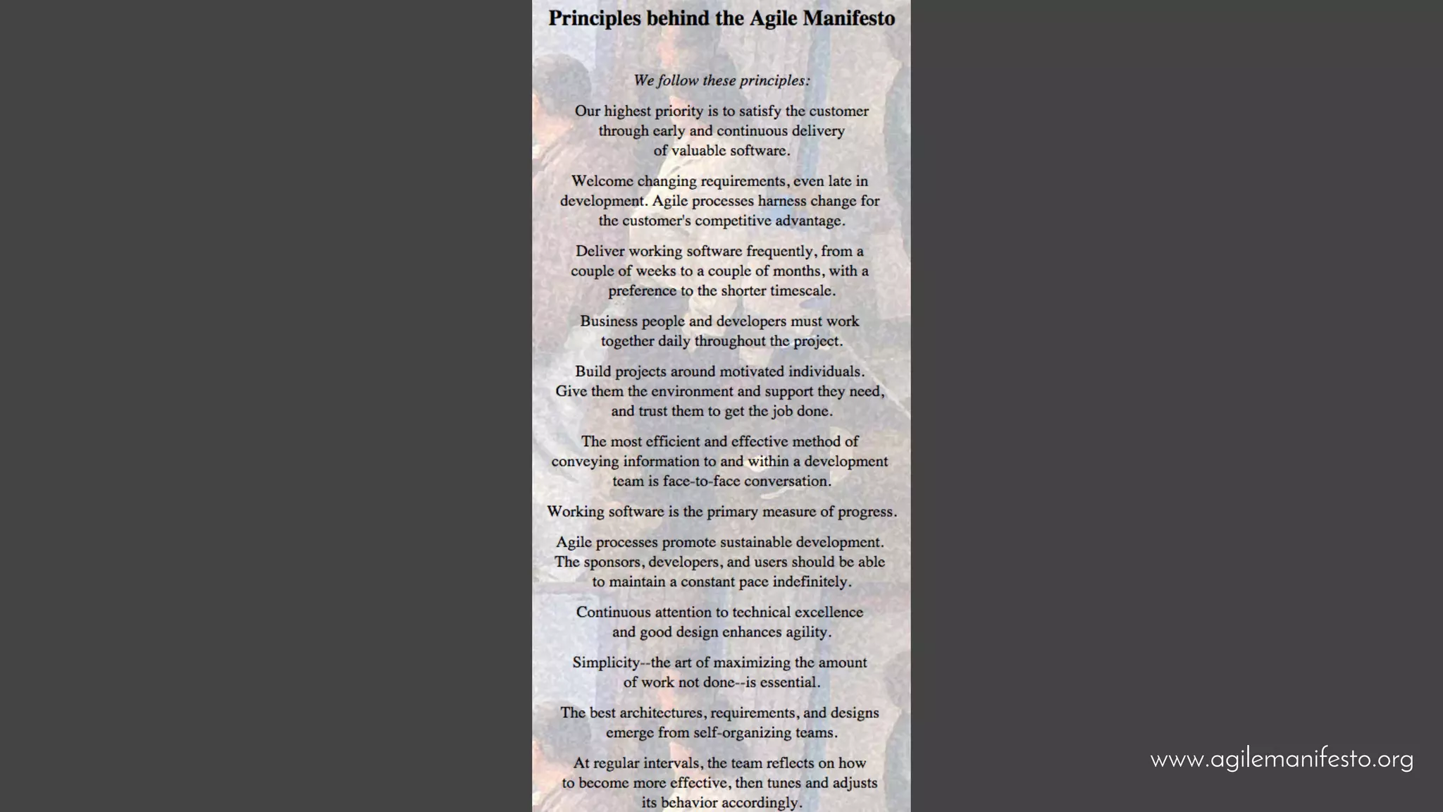 www.agilemanifesto.org
 