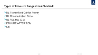 2010-03-05
6 (46)
Types of Resource Congestions Checked:
DL Transmitted Carrier Power
DL Channelization Code
UL / DL HW (CE)
FAILURE AFTER ADM
Iub
 