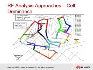 Copyright © 2008 Huawei Technologies Co., Ltd. All rights reserved.
RF Analysis Approaches – Cell
Dominance
 