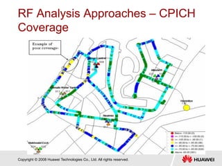 Copyright © 2008 Huawei Technologies Co., Ltd. All rights reserved.
RF Analysis Approaches – CPICH
Coverage
 