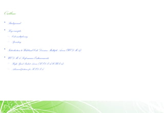 Outline
• Background
• Key concepts
– Code multiplexing
– Spreading
• Introduction to Wideband Code Division Multiple Access (WCDMA)
• WCDMA Performance Enhancements
– High Speed Packet Access (HSDPA/HSUPA)
– Advanced featuresfor HSDPA
 