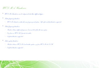 WCDMA Handovers
• WCDMA handovers can be categorized into three different types
• Intra-frequency handover
– WCDMA handover withinthe same frequencyand system. Soft, softer and hard handover supported
• Inter-frequency handover
– Handover betweendifferent frequencies (carriers) but within the same system
– E.g. from one WCDMA operator to another
– Onlyhard handover supported
• Inter-system handover
– Handover betweenWCDMA and another system, e.g.from WCDMA to GSM
– Onlyhard handover supported
 