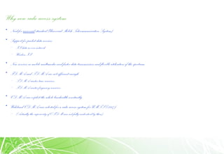 Why new radio access system
• Need for universal standard (Universal Mobile Telecommunication System)
• Support for packet data services
– IP data incore network
– Wireless IP
• New services in mobile multimedia need faster data transmission and flexible utilization of the spectrum
• FDMA and TDMA are not efficient enough
– TDMA wastestime resources
– FDMA wastes frequencyresources
• CDMA can exploit the whole bandwidth constantly
• Wideband CDMA was selected for a radio access system for UMTS (1997)
– (Actuallythe superiorityof OFDMwas not fullyunderstood bythen)
 