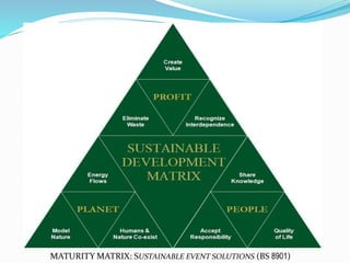 MATURITY MATRIX: SUSTAINABLE EVENT SOLUTIONS (BS 8901) 
 