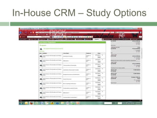 In-House CRM – Study Options
 