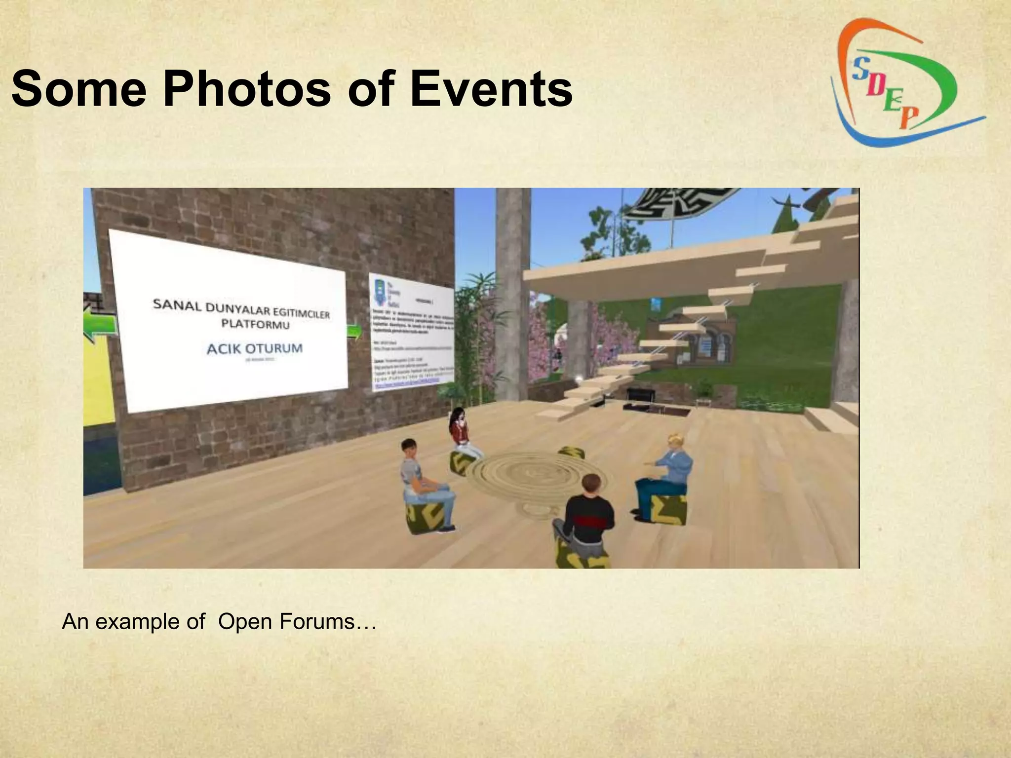 Some Photos of Events




 An example of Open Forums…
 