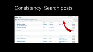 Consistency: Search posts
 