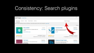 Consistency: Search plugins
 