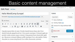 Basic content management
 