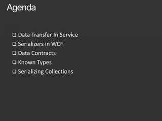 Agenda Data Transfer In Service