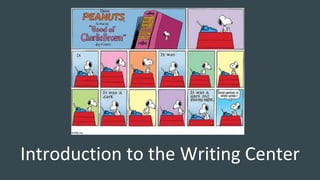 Introduction to the Writing Center
 