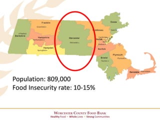 Population: 809,000
Food Insecurity rate: 10-15%
 