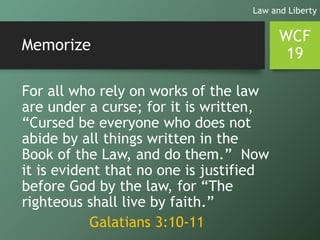 WCF Chapter 19 - The Law of God | PPT